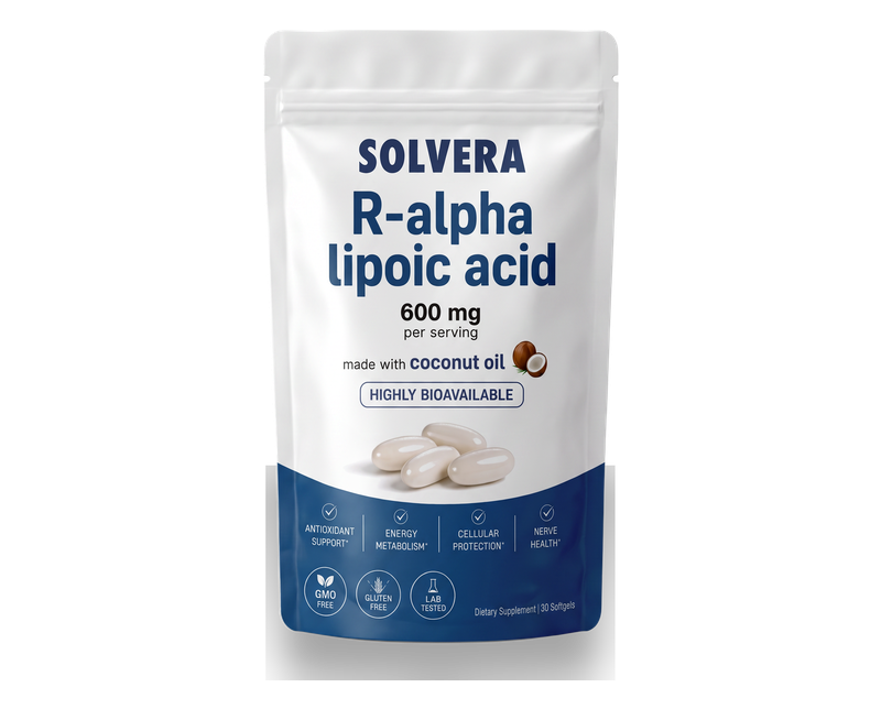 Smiling woman holding softgel